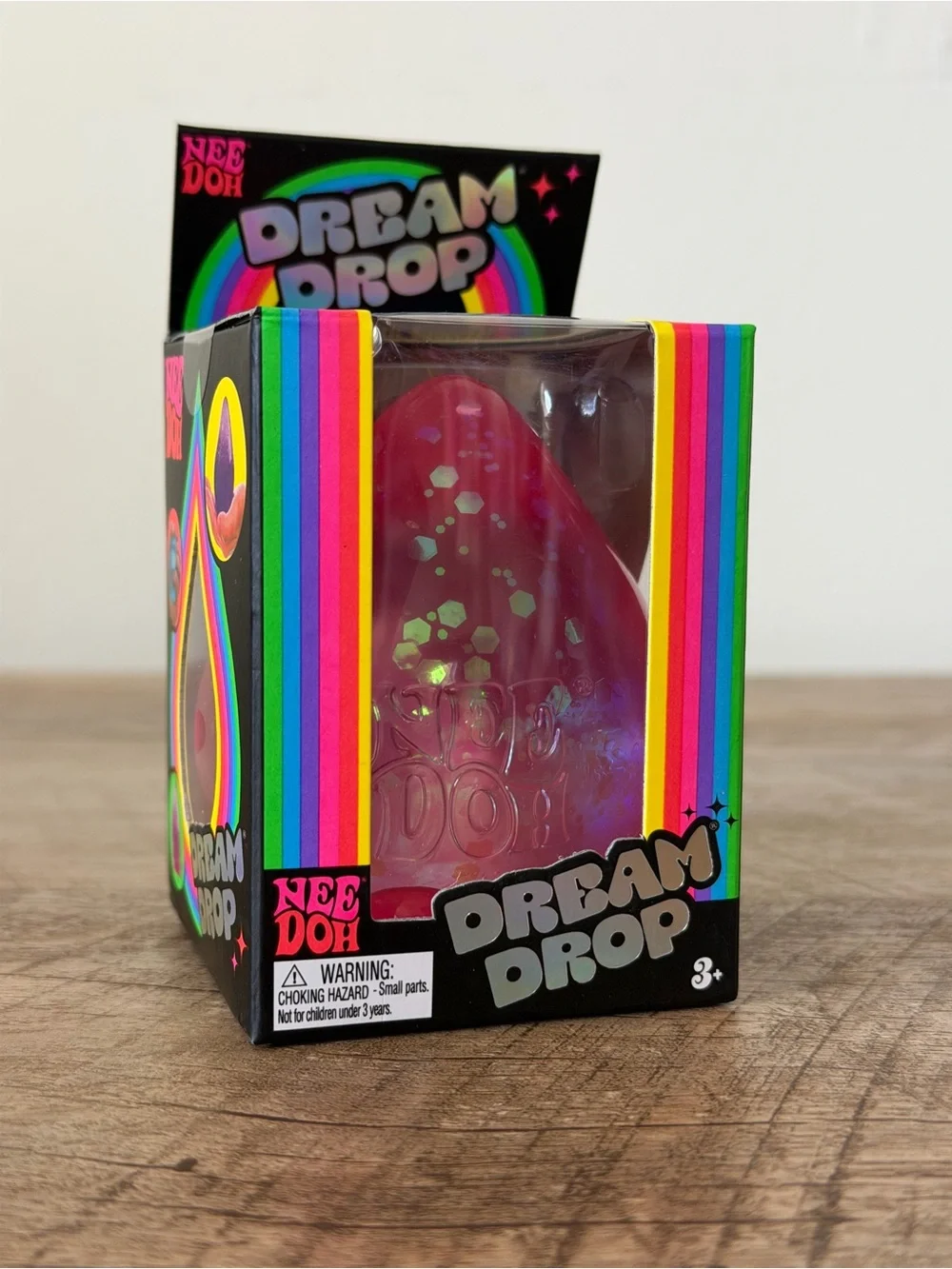 NWT Authentic NeeDoh Dream Drop - pink glitter Viral Squishy Fidget Toy